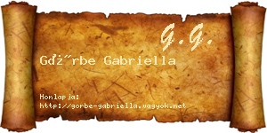 Görbe Gabriella névjegykártya