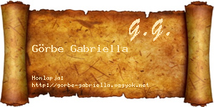 Görbe Gabriella névjegykártya