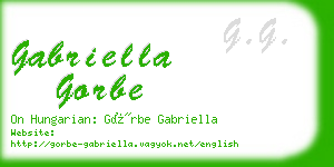 gabriella gorbe business card